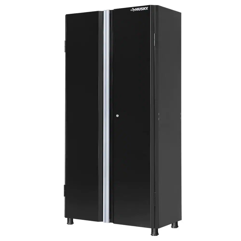 Husky G3602T-US Freestanding Garage Cabinet, Ready-to-Assemble 24-Gauge Steel, Black, 36 in. W x 72 in. H x 18 in. D