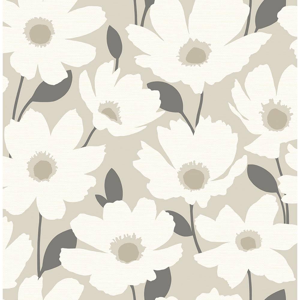 Brewster 2904-25675 Astera Floral Wallpaper in Beige