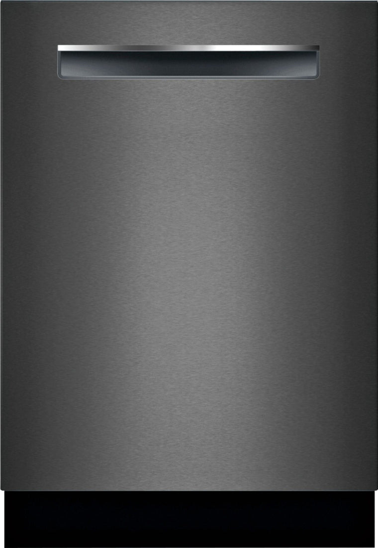 Bosch 800 Series Built-In Dishwasher, 24-Inch Top Control Design with CrystalDry, Third Rack, Stainless Steel Tub and 42 dBA Operation, Black Stainless Steel