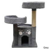 Double-Perch Cat Condo Crafted from Solid Wood, Brown