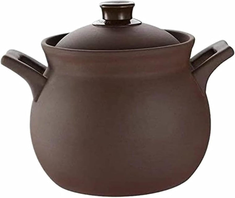Ceramic Casserole Cooking Pot Crafted from Clay Stoneware, Japanese Stew and Oven Bakeware for Cazuelas de Barro