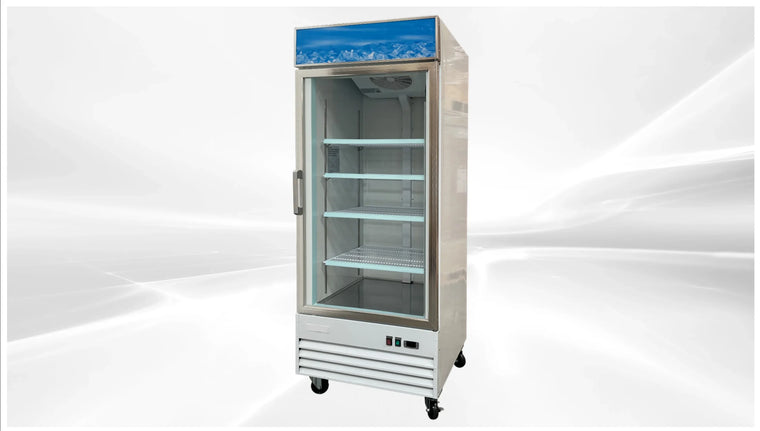 31-Inch Single Glass Door Commercial Food Merchandiser Freezer with 23 cu. ft. Capacity