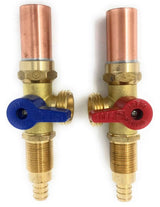Washing Machine Outlet Box and Valve Assembly Kit with Water Hammer Arrestor, 1/2 F1807 PEX x 3/4 MHT Hose Male Connector, Lead-Free Copper Risers, Long Shank and Easy Shutoff