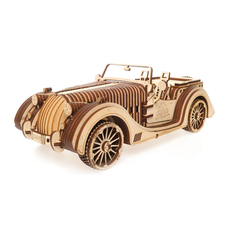 UGears Roadster VM-01 Mechanical Model, 3-D Wooden Puzzle