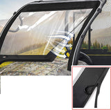 Clear Fold-Up Full Front UTV Windshield Compatible with Kawasaki Mule 600 and Mule 610XC SE SX, Kemimoto