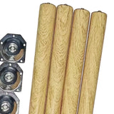 4-Piece Replacement Furniture Legs in Durable Wood with Anti-Slip Feet, 50cm Table and Desk Legs for Couches, Nightstands and Dressers